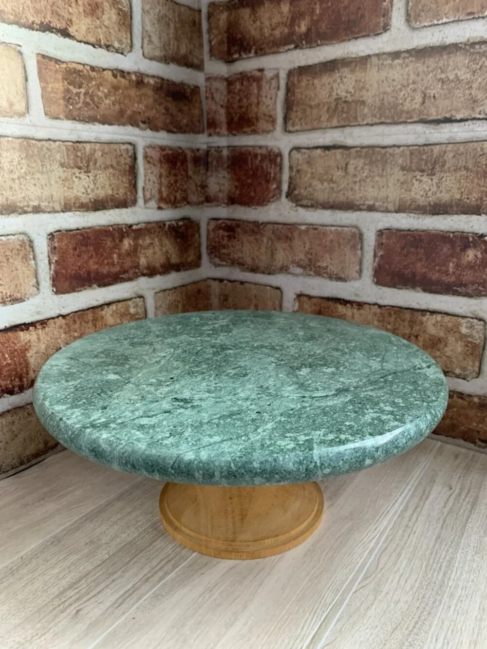 Vintage Marble Cake Stand/Cheese Pedestal (11